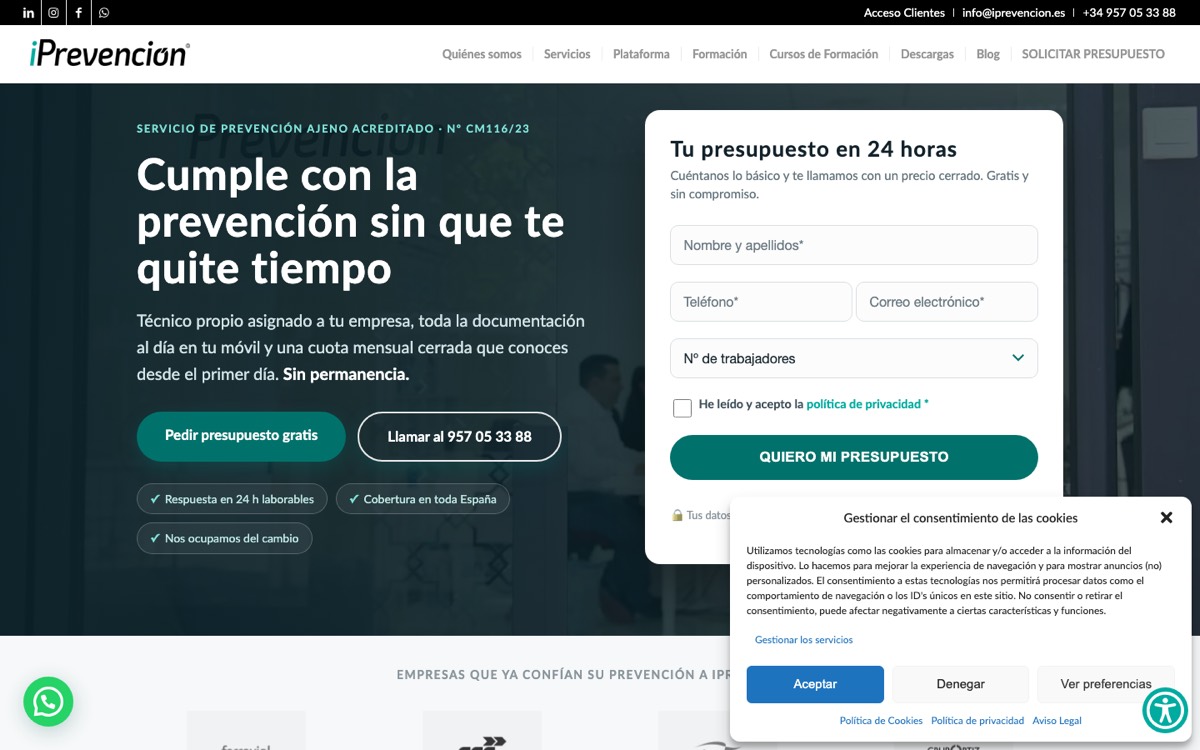 Landings con motor de leads
